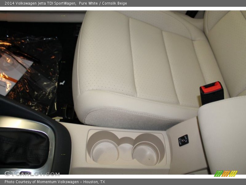 Pure White / Cornsilk Beige 2014 Volkswagen Jetta TDI SportWagen