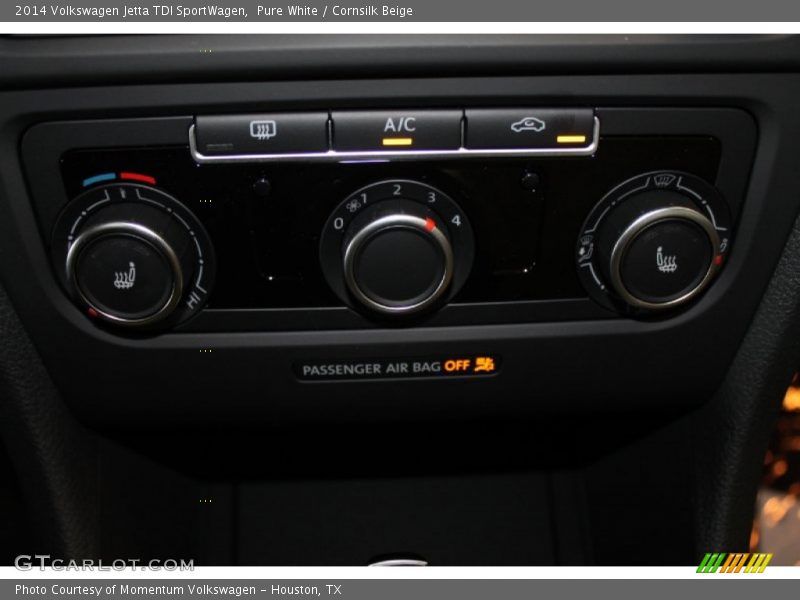 Pure White / Cornsilk Beige 2014 Volkswagen Jetta TDI SportWagen