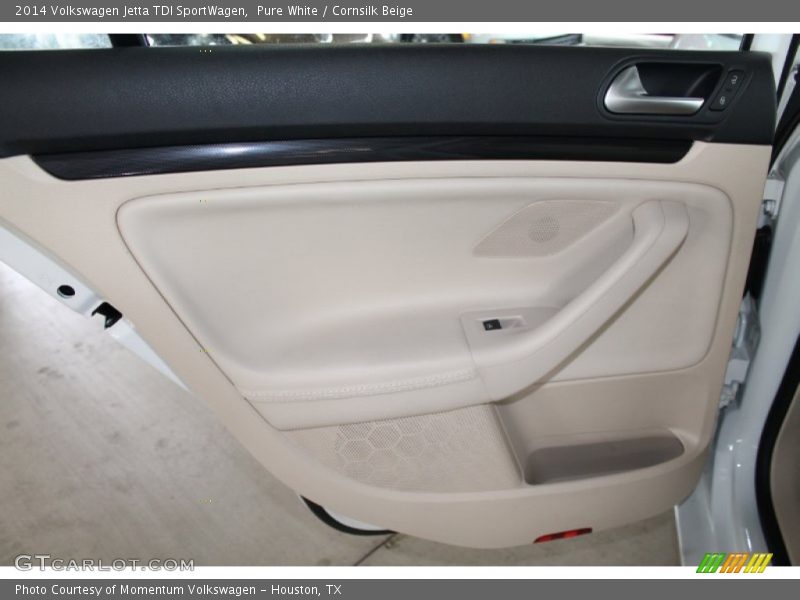 Pure White / Cornsilk Beige 2014 Volkswagen Jetta TDI SportWagen