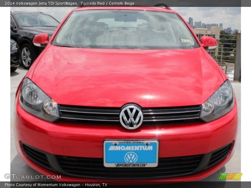 Tornado Red / Cornsilk Beige 2014 Volkswagen Jetta TDI SportWagen