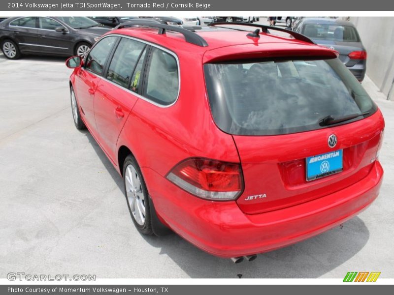 Tornado Red / Cornsilk Beige 2014 Volkswagen Jetta TDI SportWagen