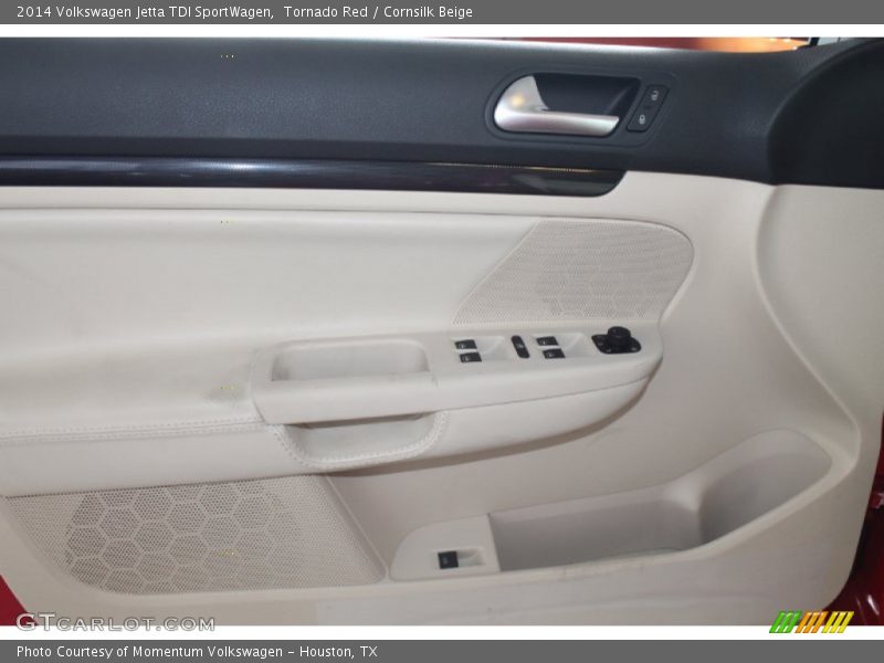 Tornado Red / Cornsilk Beige 2014 Volkswagen Jetta TDI SportWagen