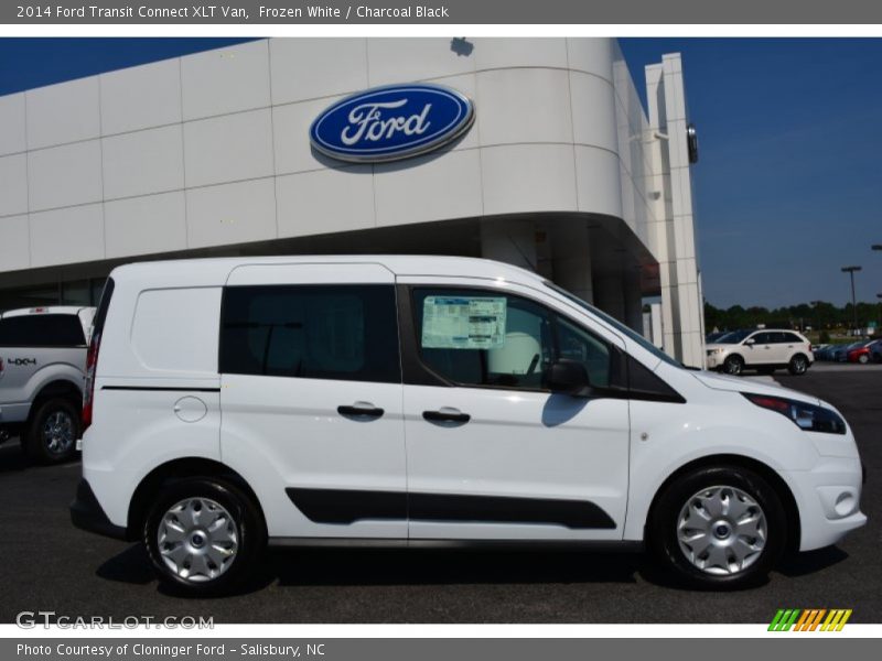 Frozen White / Charcoal Black 2014 Ford Transit Connect XLT Van