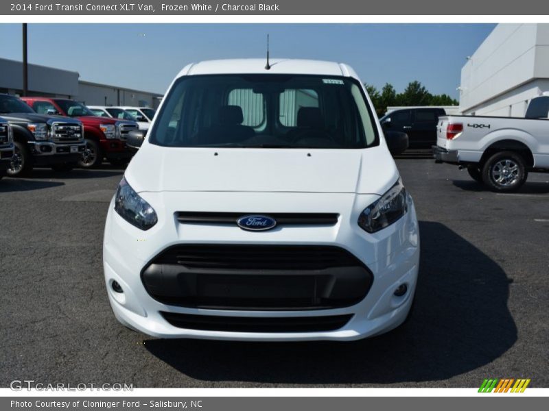 Frozen White / Charcoal Black 2014 Ford Transit Connect XLT Van