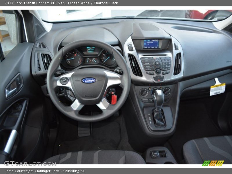 Frozen White / Charcoal Black 2014 Ford Transit Connect XLT Van
