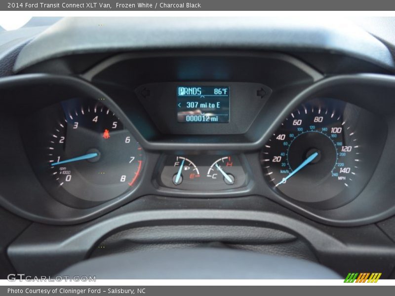 Frozen White / Charcoal Black 2014 Ford Transit Connect XLT Van