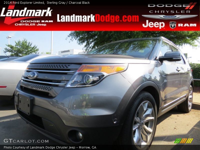 Sterling Gray / Charcoal Black 2014 Ford Explorer Limited