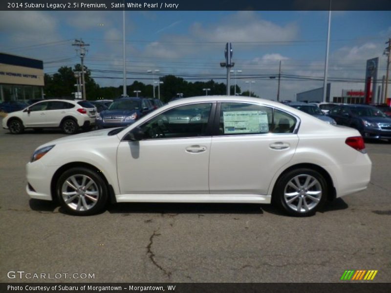 Satin White Pearl / Ivory 2014 Subaru Legacy 2.5i Premium