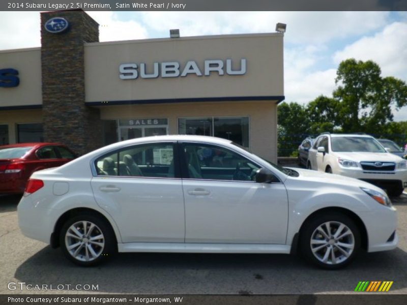 Satin White Pearl / Ivory 2014 Subaru Legacy 2.5i Premium