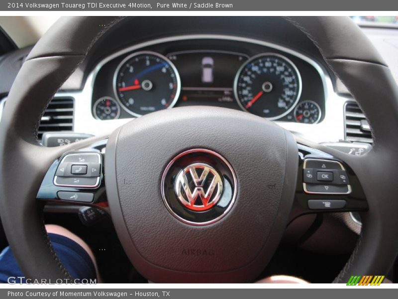 Pure White / Saddle Brown 2014 Volkswagen Touareg TDI Executive 4Motion