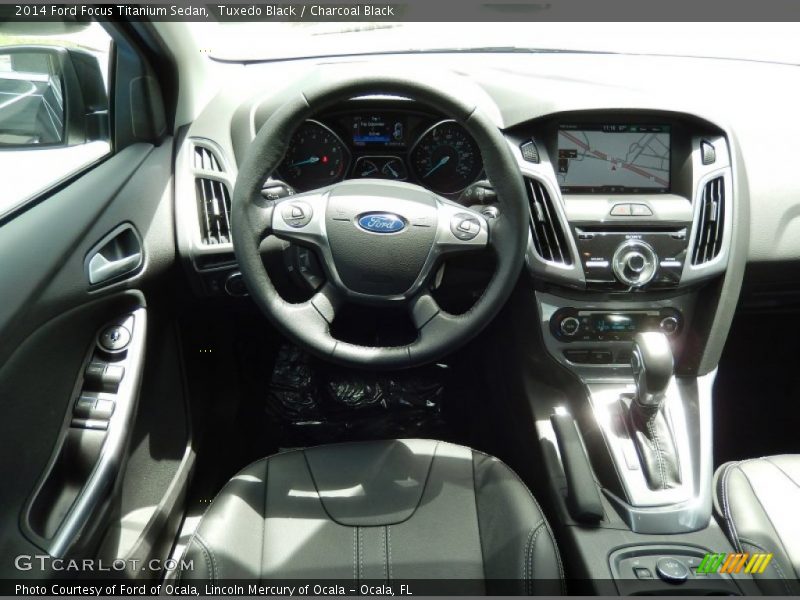 Tuxedo Black / Charcoal Black 2014 Ford Focus Titanium Sedan