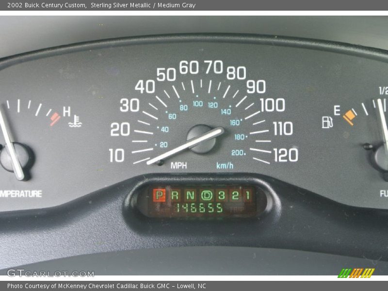 Sterling Silver Metallic / Medium Gray 2002 Buick Century Custom
