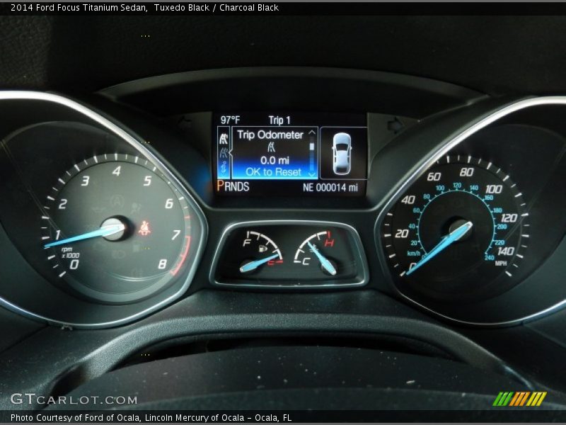 Tuxedo Black / Charcoal Black 2014 Ford Focus Titanium Sedan