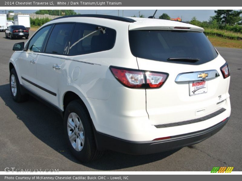 White / Dark Titanium/Light Titanium 2014 Chevrolet Traverse LS
