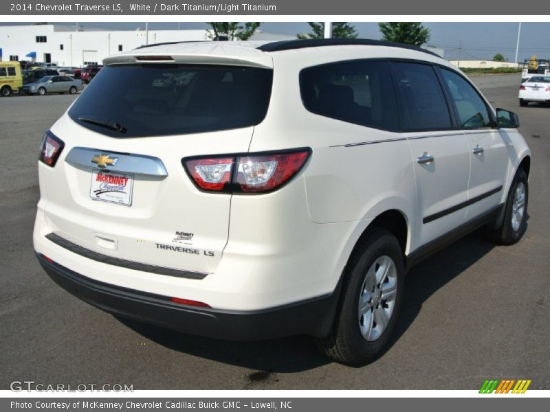 White / Dark Titanium/Light Titanium 2014 Chevrolet Traverse LS
