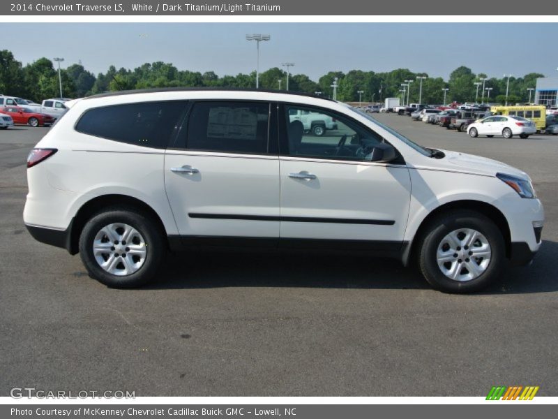White / Dark Titanium/Light Titanium 2014 Chevrolet Traverse LS