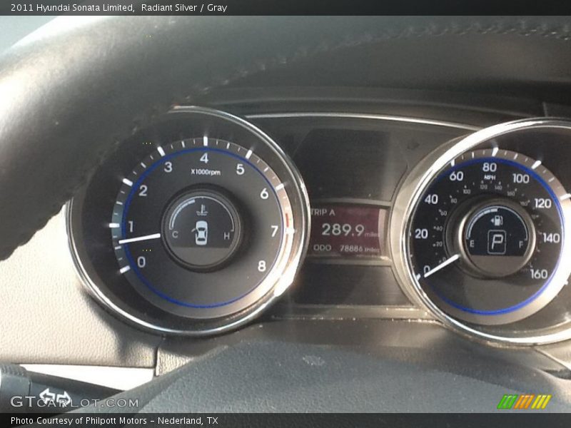 Radiant Silver / Gray 2011 Hyundai Sonata Limited