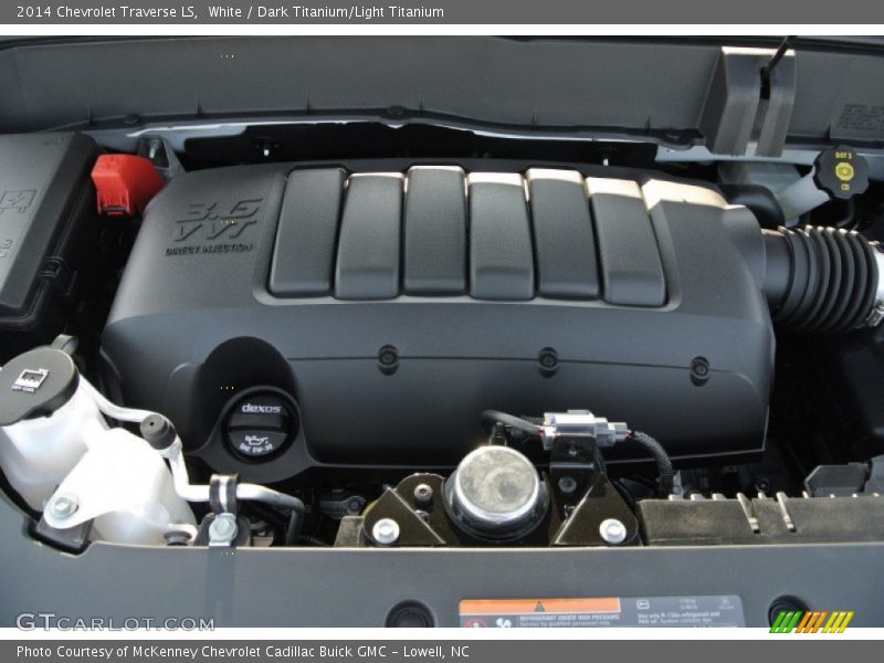 White / Dark Titanium/Light Titanium 2014 Chevrolet Traverse LS