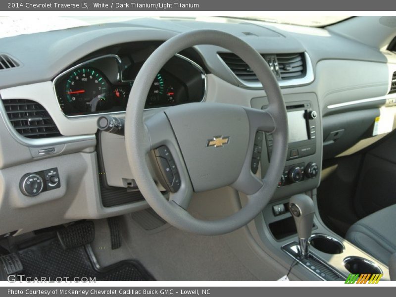 White / Dark Titanium/Light Titanium 2014 Chevrolet Traverse LS