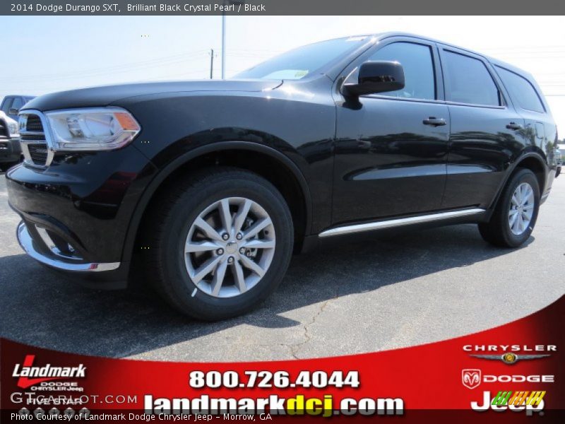Brilliant Black Crystal Pearl / Black 2014 Dodge Durango SXT