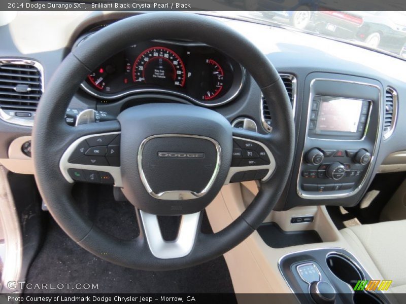 Brilliant Black Crystal Pearl / Black 2014 Dodge Durango SXT