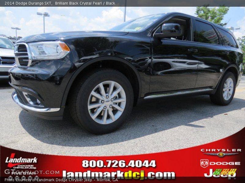 Brilliant Black Crystal Pearl / Black 2014 Dodge Durango SXT