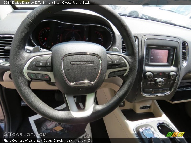 Brilliant Black Crystal Pearl / Black 2014 Dodge Durango SXT
