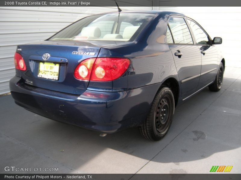 Indigo Ink Pearl / Beige 2008 Toyota Corolla CE