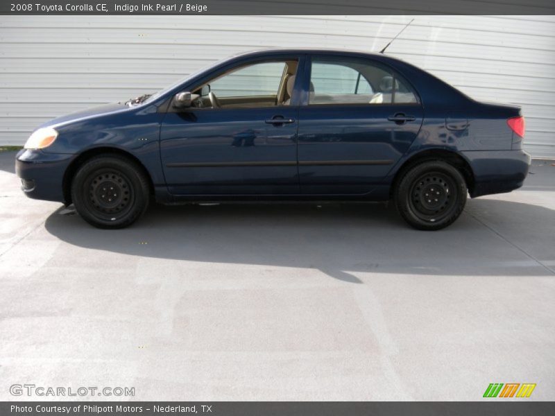 Indigo Ink Pearl / Beige 2008 Toyota Corolla CE
