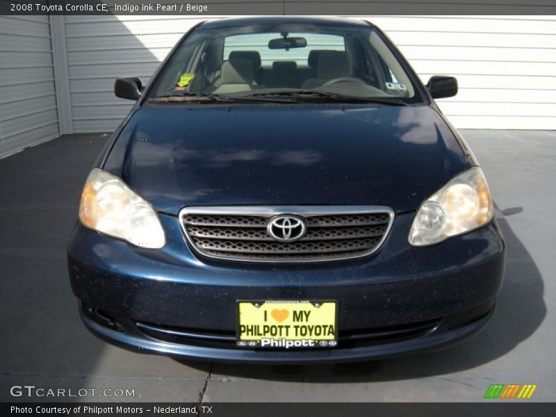 Indigo Ink Pearl / Beige 2008 Toyota Corolla CE