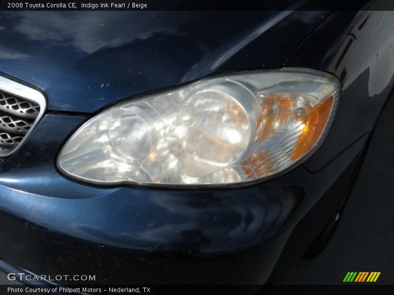 Indigo Ink Pearl / Beige 2008 Toyota Corolla CE