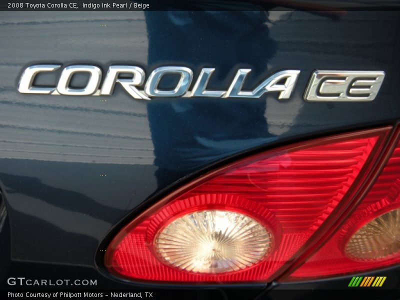 Indigo Ink Pearl / Beige 2008 Toyota Corolla CE