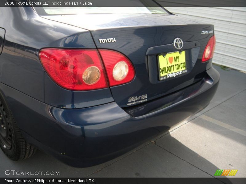 Indigo Ink Pearl / Beige 2008 Toyota Corolla CE