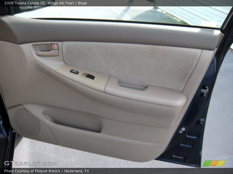 Indigo Ink Pearl / Beige 2008 Toyota Corolla CE