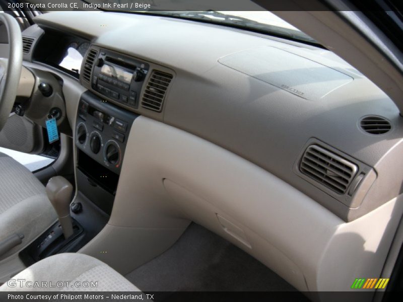 Indigo Ink Pearl / Beige 2008 Toyota Corolla CE