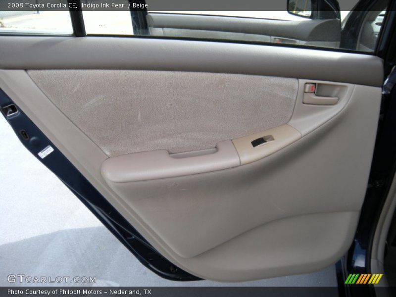 Indigo Ink Pearl / Beige 2008 Toyota Corolla CE