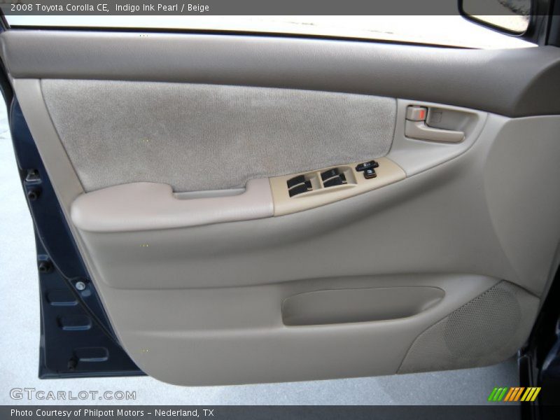 Indigo Ink Pearl / Beige 2008 Toyota Corolla CE