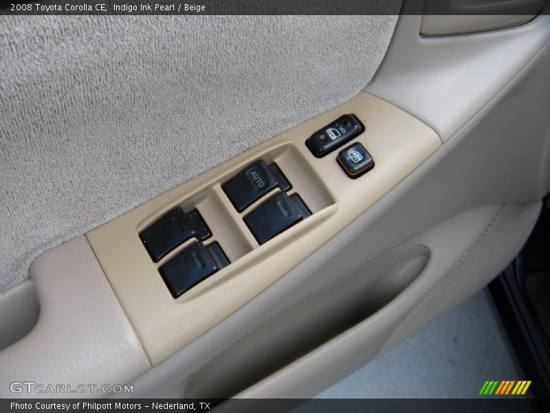 Indigo Ink Pearl / Beige 2008 Toyota Corolla CE