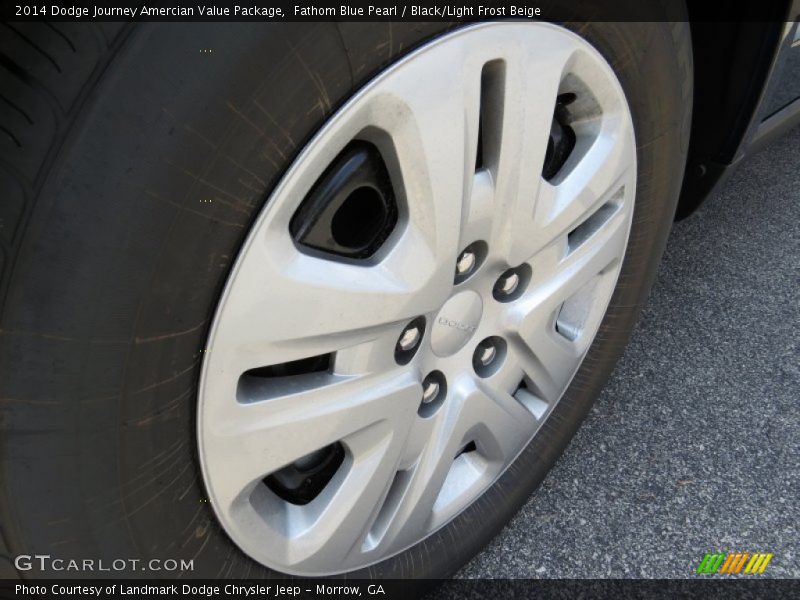 Fathom Blue Pearl / Black/Light Frost Beige 2014 Dodge Journey Amercian Value Package