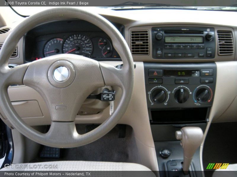 Indigo Ink Pearl / Beige 2008 Toyota Corolla CE