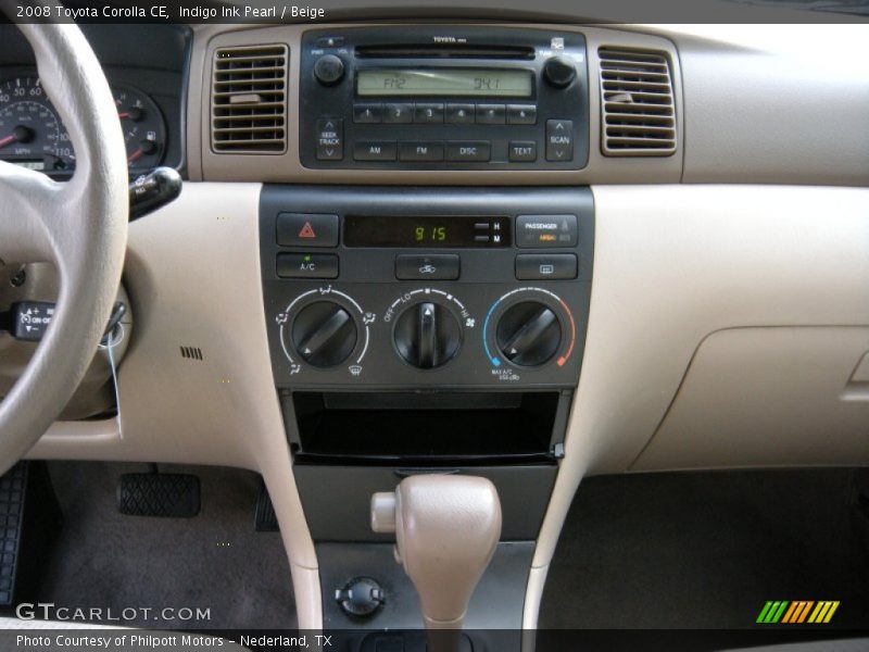 Indigo Ink Pearl / Beige 2008 Toyota Corolla CE