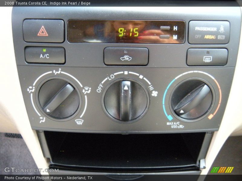Indigo Ink Pearl / Beige 2008 Toyota Corolla CE