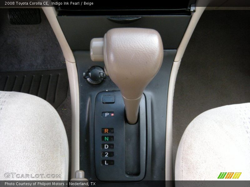 Indigo Ink Pearl / Beige 2008 Toyota Corolla CE