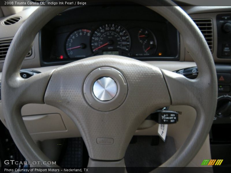 Indigo Ink Pearl / Beige 2008 Toyota Corolla CE