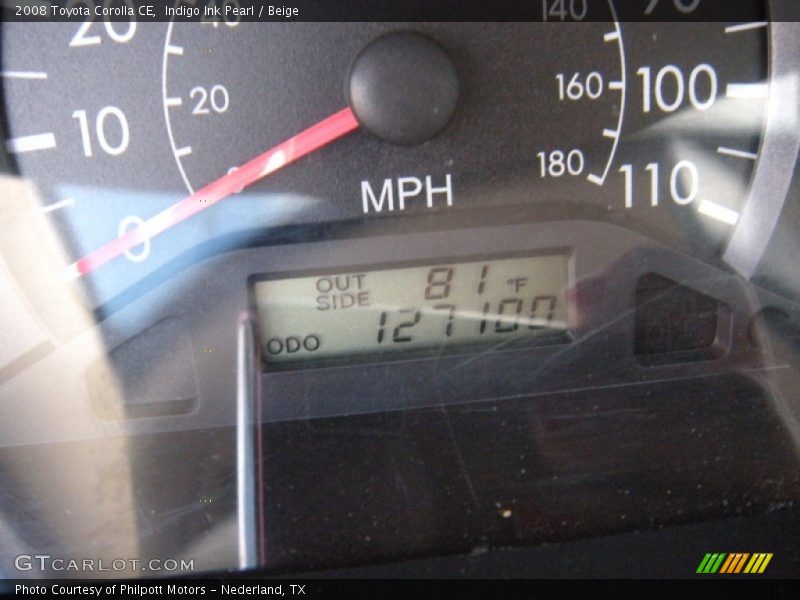Indigo Ink Pearl / Beige 2008 Toyota Corolla CE