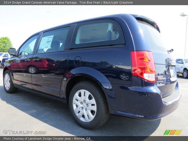 True Blue Pearl / Black/Light Graystone 2014 Dodge Grand Caravan American Value Package