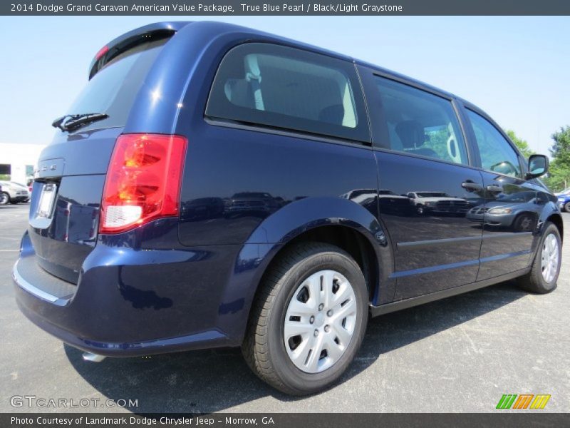 True Blue Pearl / Black/Light Graystone 2014 Dodge Grand Caravan American Value Package