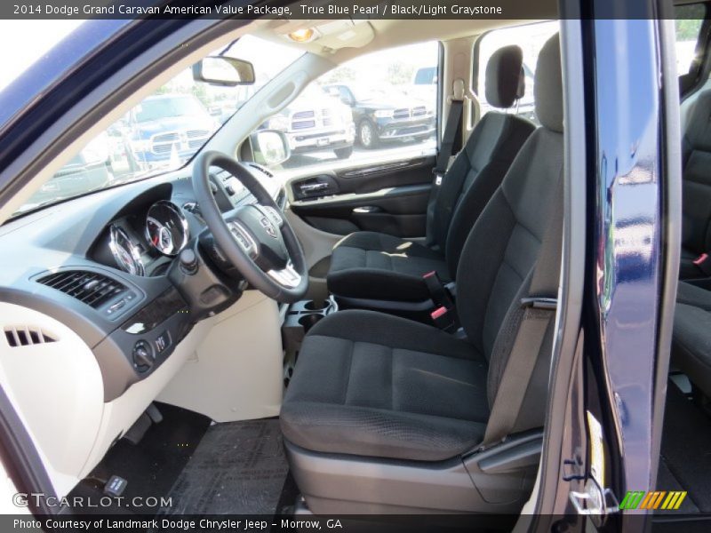 True Blue Pearl / Black/Light Graystone 2014 Dodge Grand Caravan American Value Package