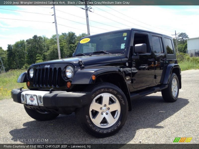 Black / Dark Slate Gray/Medium Slate Gray 2009 Jeep Wrangler Unlimited Sahara 4x4