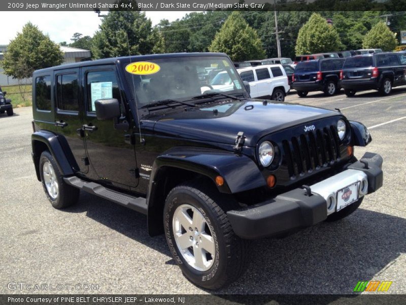 Black / Dark Slate Gray/Medium Slate Gray 2009 Jeep Wrangler Unlimited Sahara 4x4